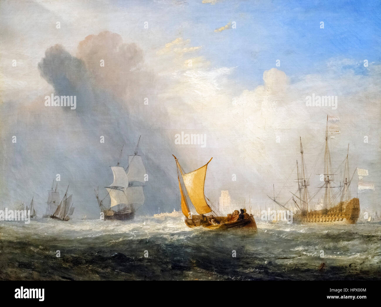 JMW Turner "Rotterdam Ferry Boat", Öl auf Leinwand, 1833 Stockfoto