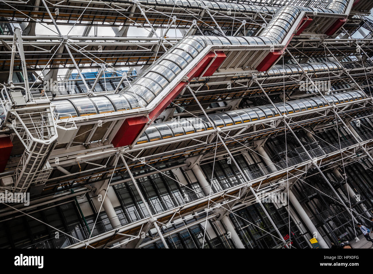 Fassade des Centre Georges Pompidou in Paris, Frankreich Stockfoto