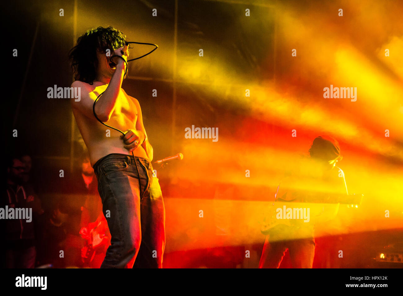 Fat White Family - Fat Whites Performing Live In Liverpool Sound City Festival Mai 2015 Stockfoto