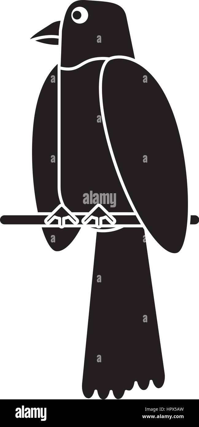 Papagei Vogel Tier Piktogramm Stock Vektorgrafik Alamy