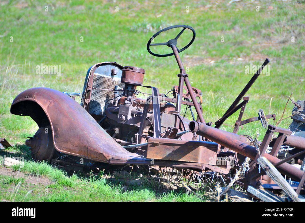 Alte verrostete junk Auto Stockfoto