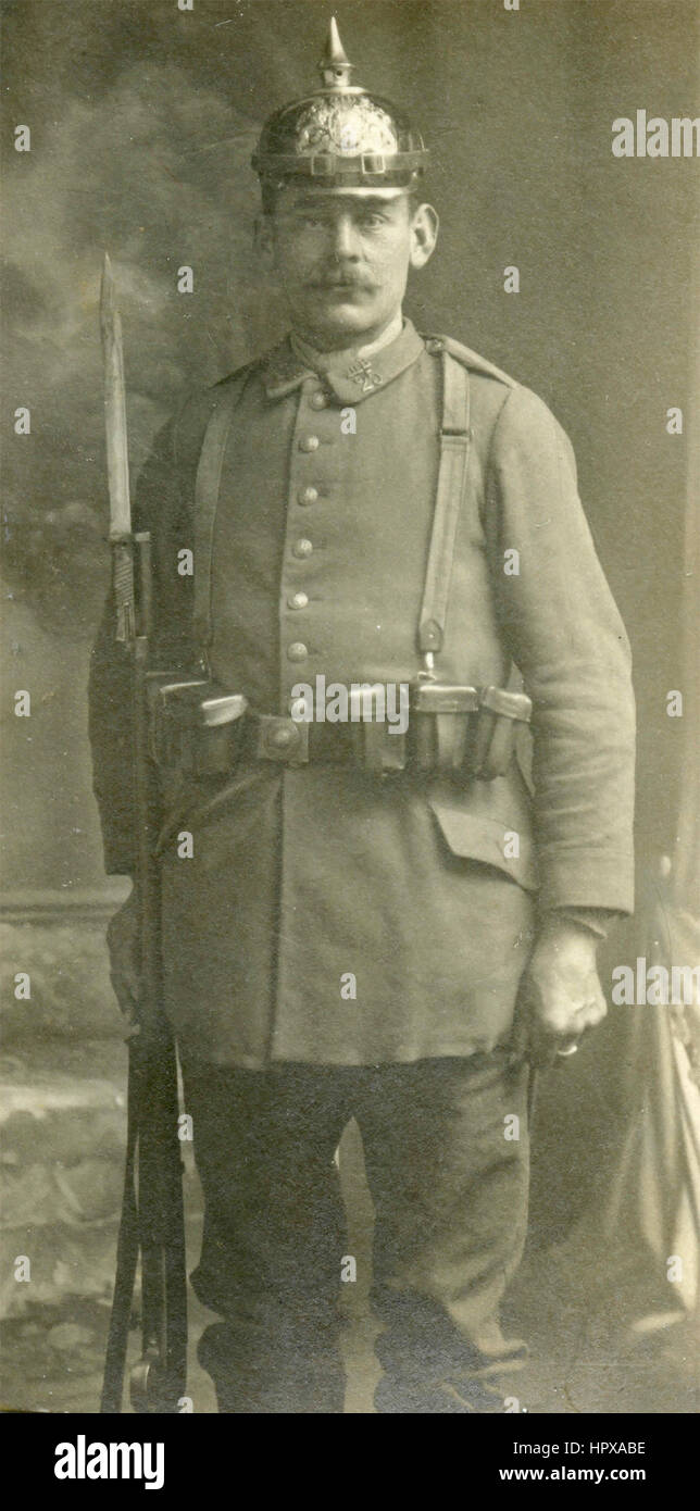 Ein preußischer Soldat Stockfoto