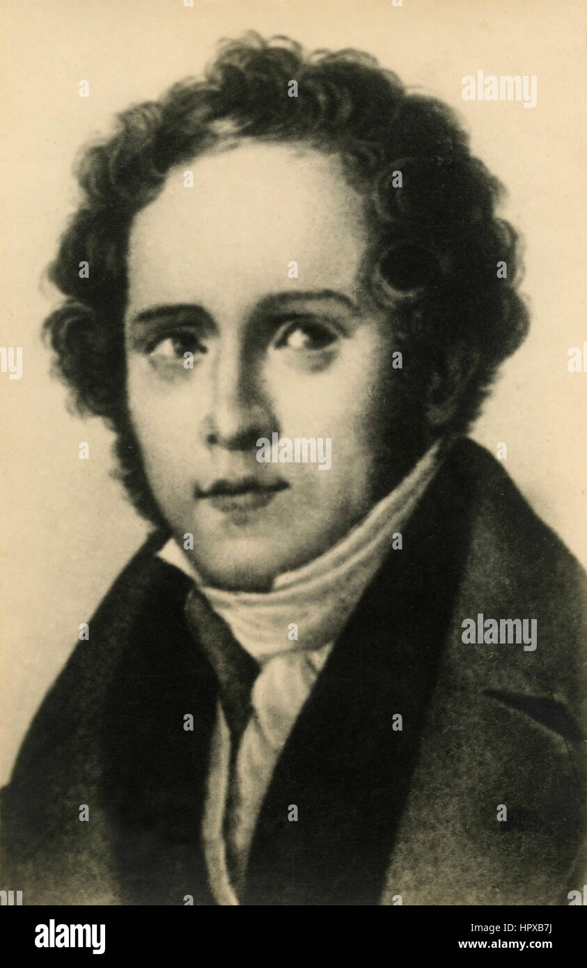 Porträt des italienischen Musikers Vincenzo Bellini Stockfoto