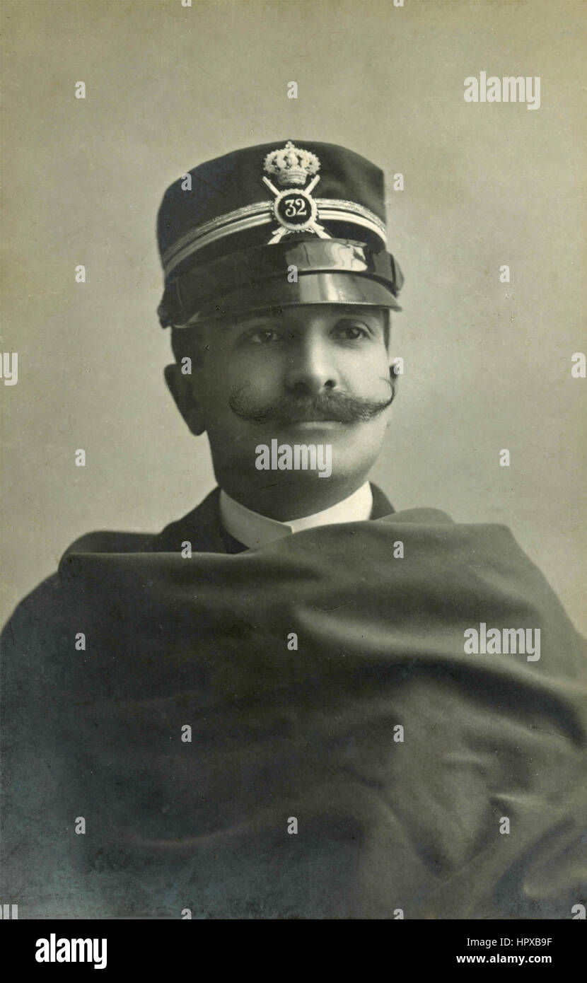 Italienischer Offizier des ersten Weltkriegs Stockfoto