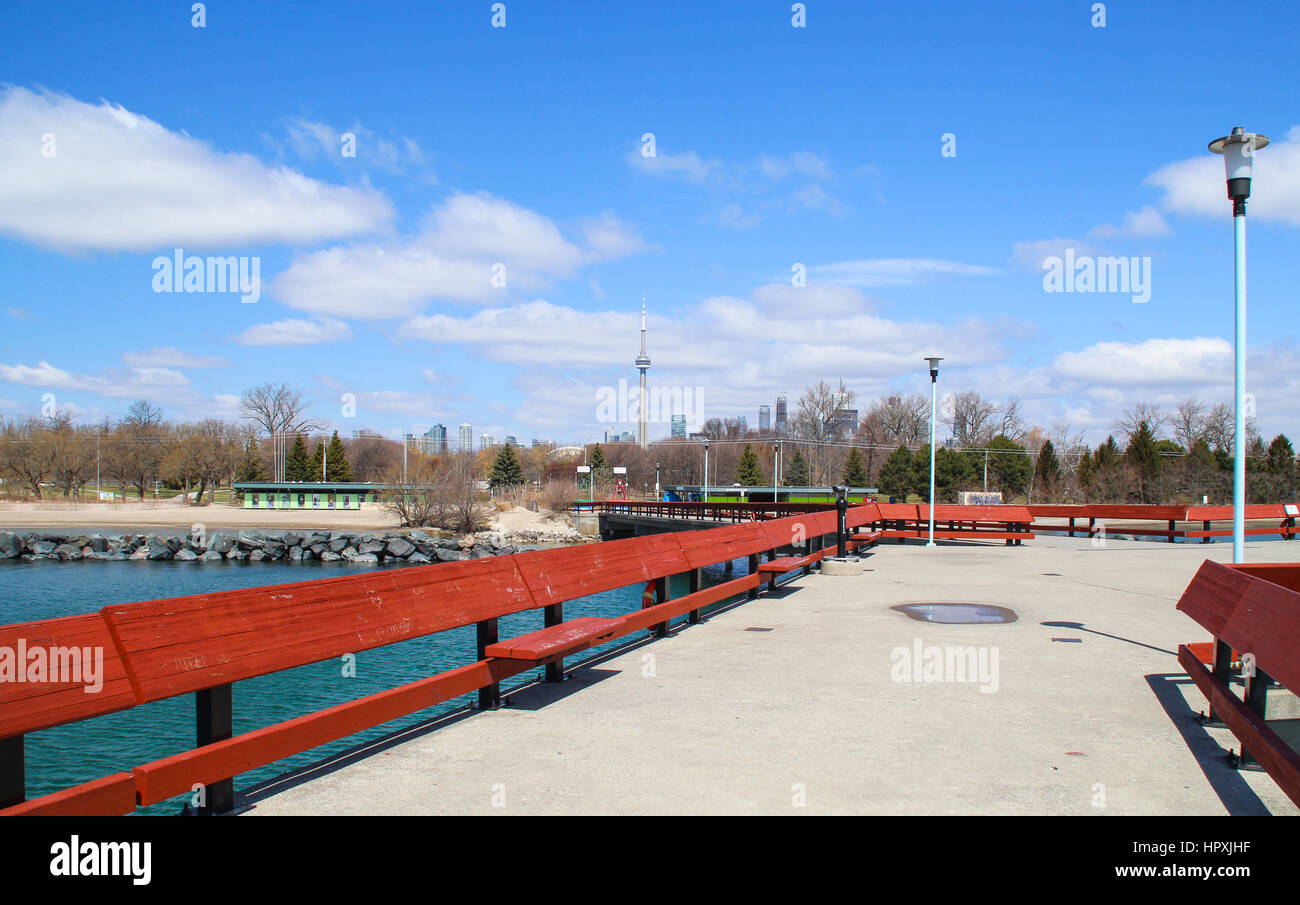Inselmitte Pier in Toronto Island, Kanada Stockfoto