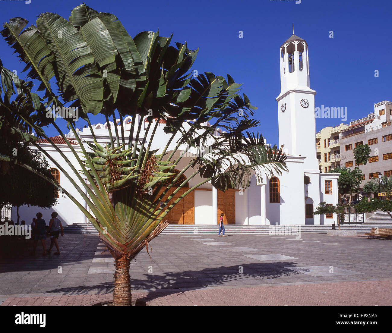 Parroquial de Nuestra Señora Church, Plaza del Carmen, Los Cristianos, Teneriffa, Kanarische Inseln, Spanien Stockfoto