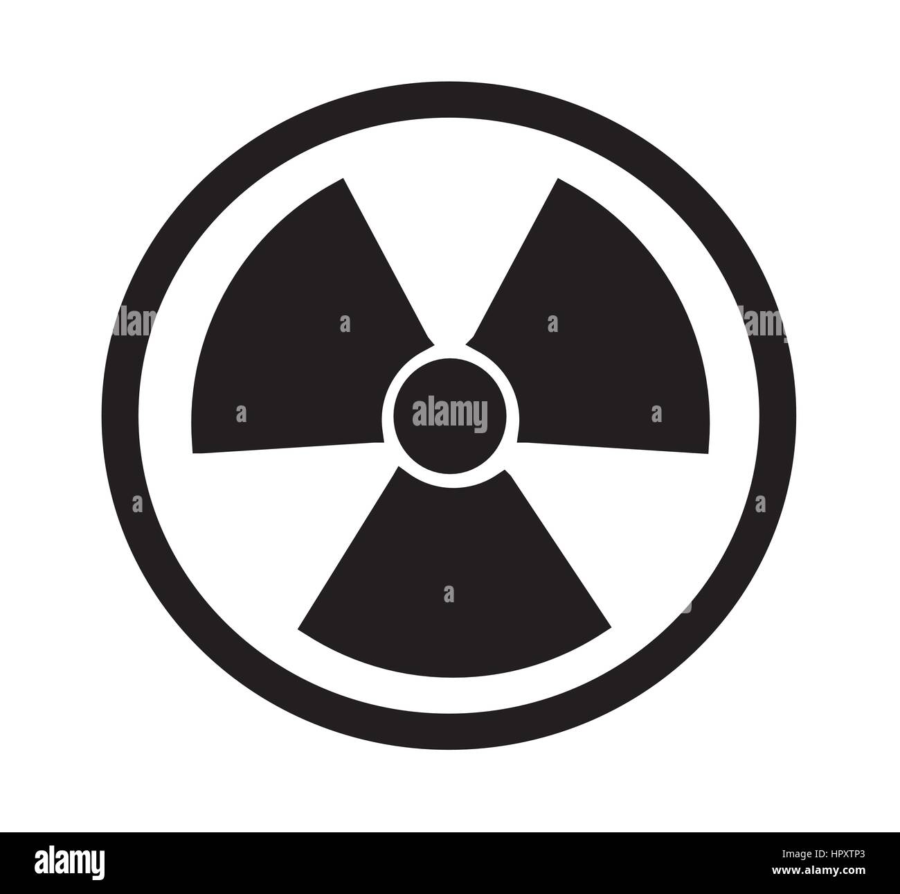 Strahlung Zeichen Symbol Vektor isolierten weißen Hintergrund. Stock Vektor