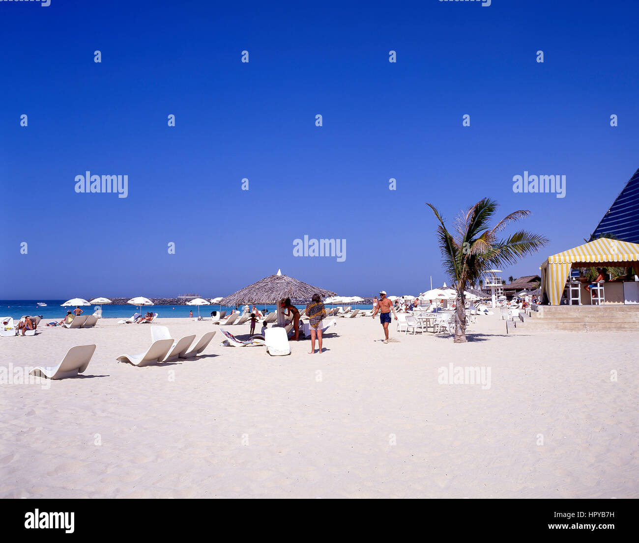 Jumeirah Beach, Jumeirah, Dubai, Vereinigte Arabische Emirate Stockfoto