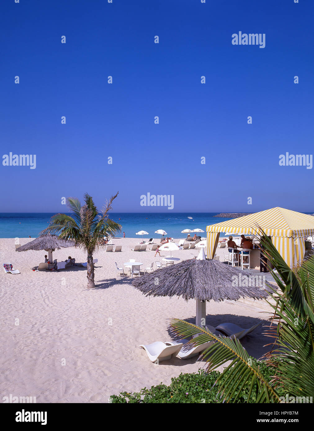 Jumeirah Beach, Jumeirah, Dubai, Vereinigte Arabische Emirate Stockfoto