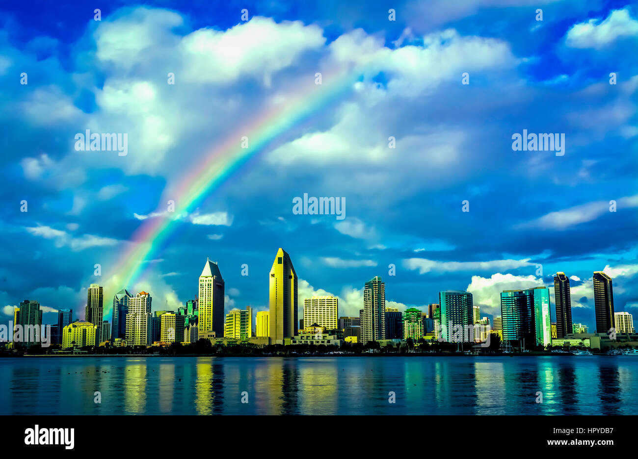 San Diego-Regenbogen Stockfoto