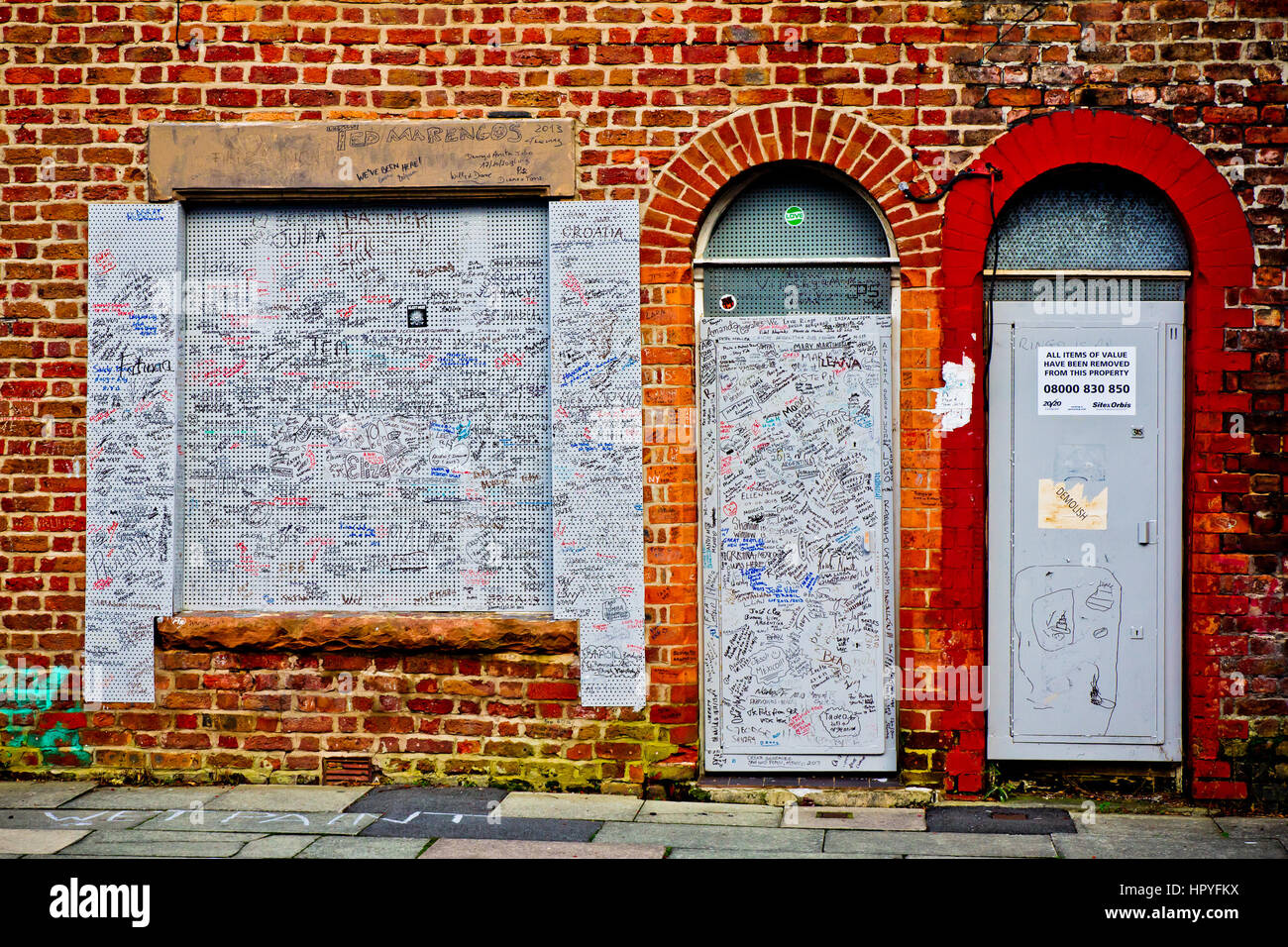 The Birthplace & chilhood Home of Ringo Starr of the Beatles - ( Madryn Street, Toxteth, Liverpool, England, UK Stockfoto