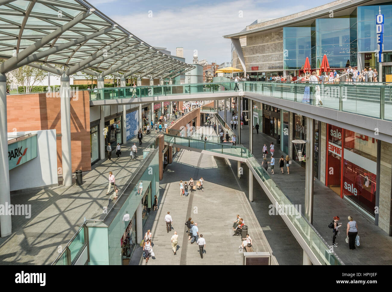 Liverpool ONE ist ein Einkaufs-, Wohn- und Freizeitzentrum in Liverpool, England Stockfoto