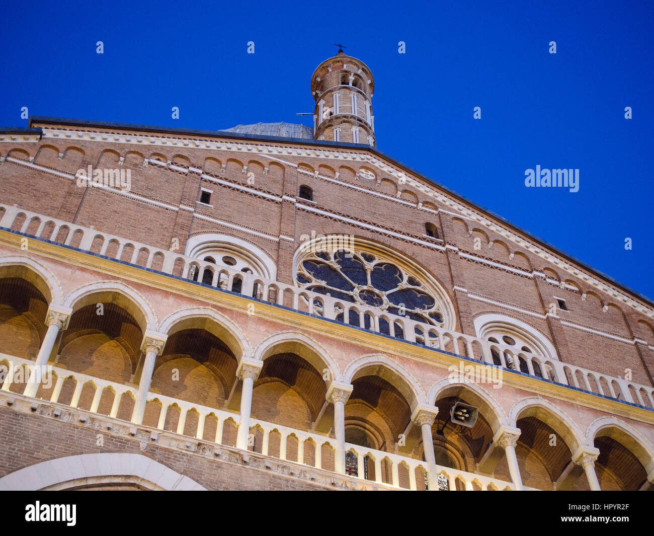 Fassade der Basilika des Heiligen Antonius in Padua, Italien Stockfoto