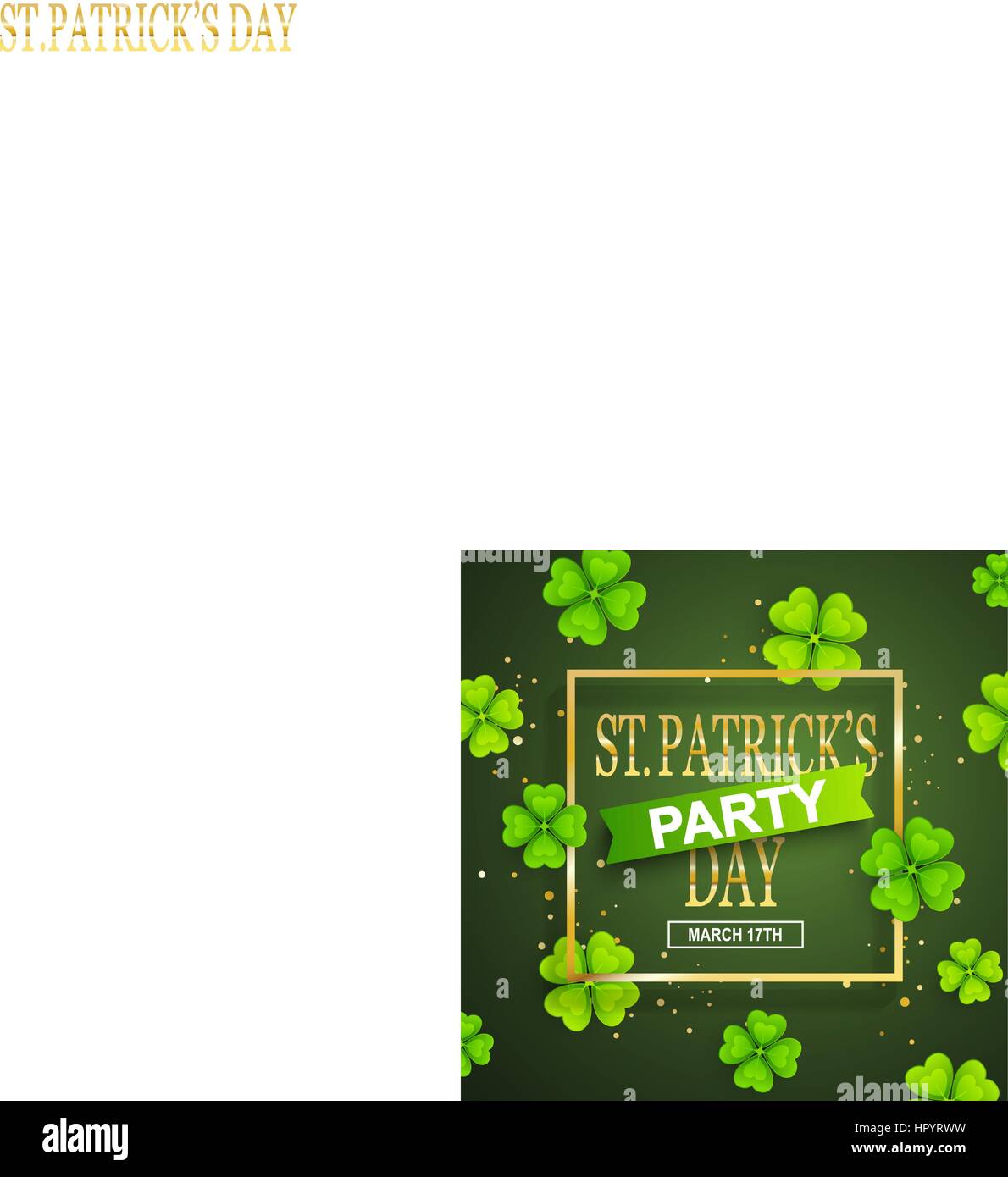 St. Patrick Day Plakat. Vektor-Illustration-EPS10-Vektor-Illustration. Stock Vektor