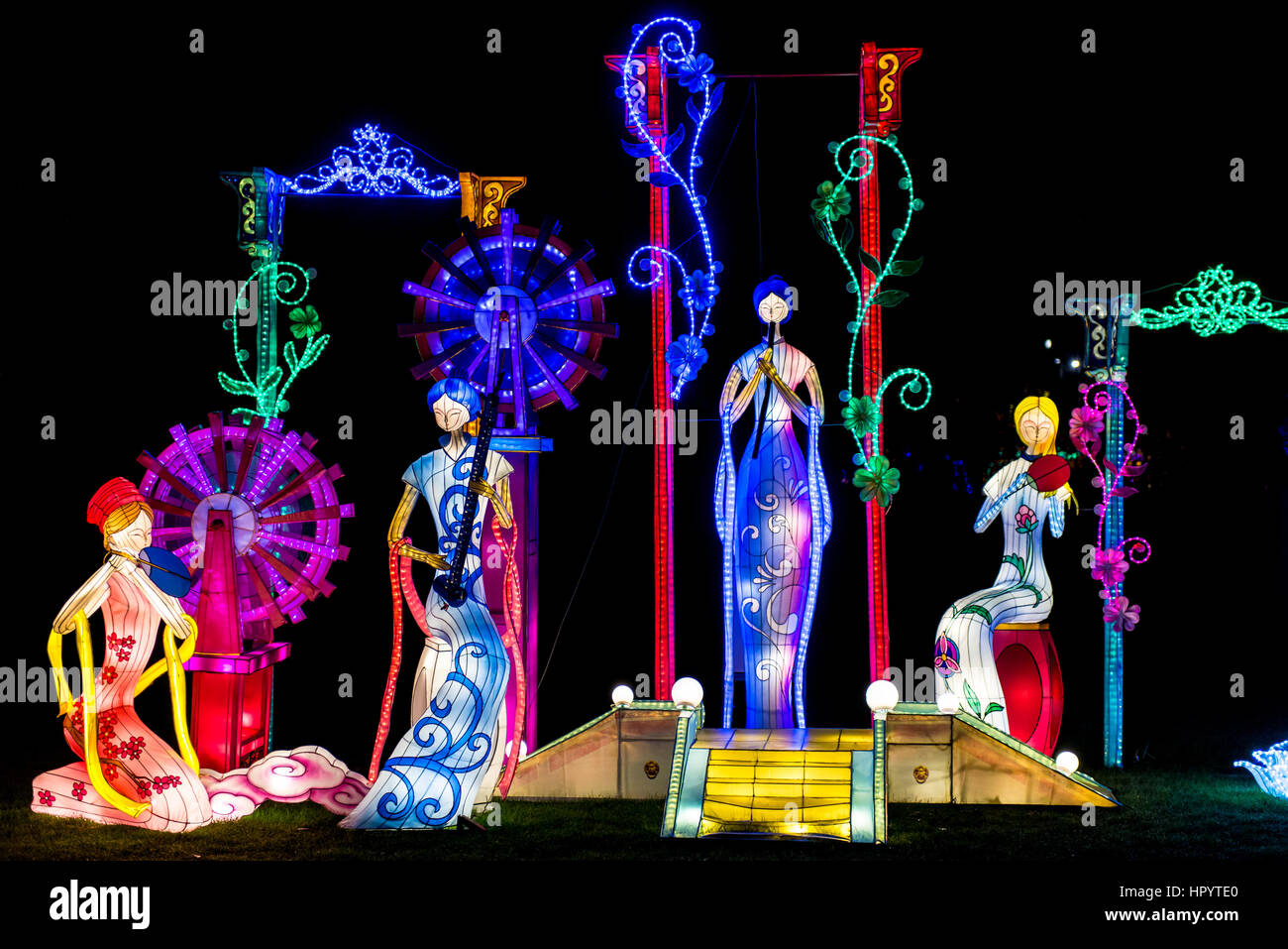 Ausstellung auf der magischen Laternenfest, Chiswick House Stockfoto