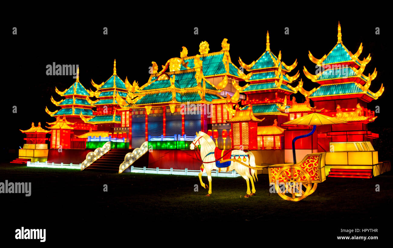 Ausstellung auf der magischen Laternenfest, Chiswick House Stockfoto