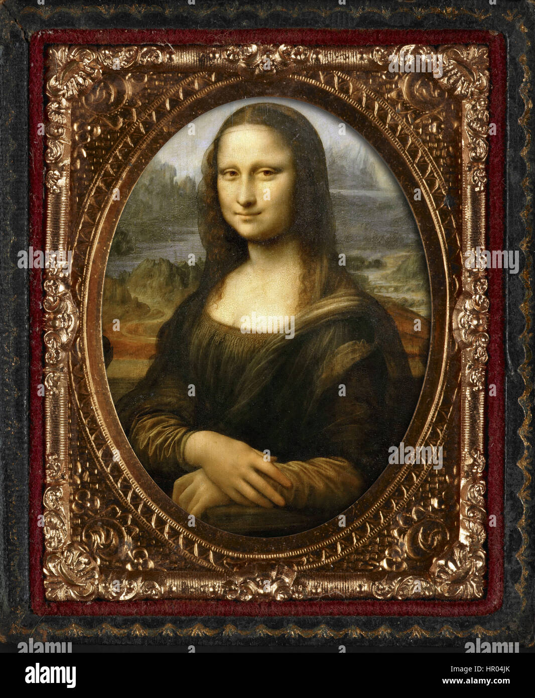 Mona Lisa Gemälde gerahmt Stockfoto