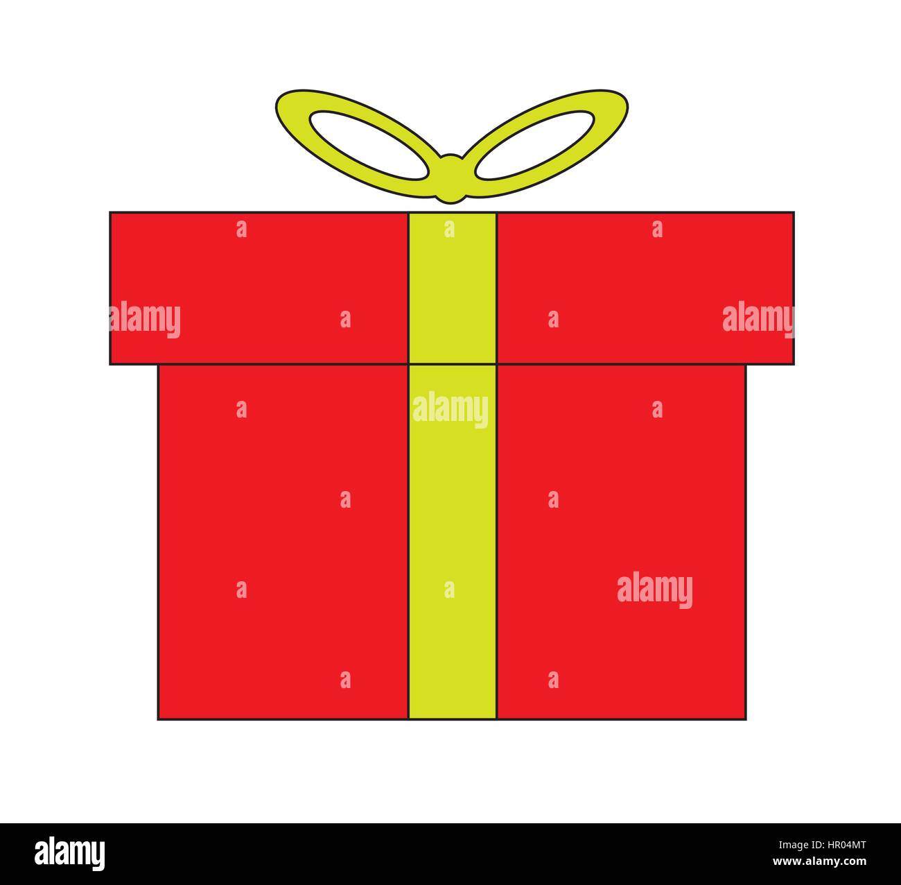 Geschenk Box Symbol Vektor in weißen Hintergrund isoliert. Stock Vektor