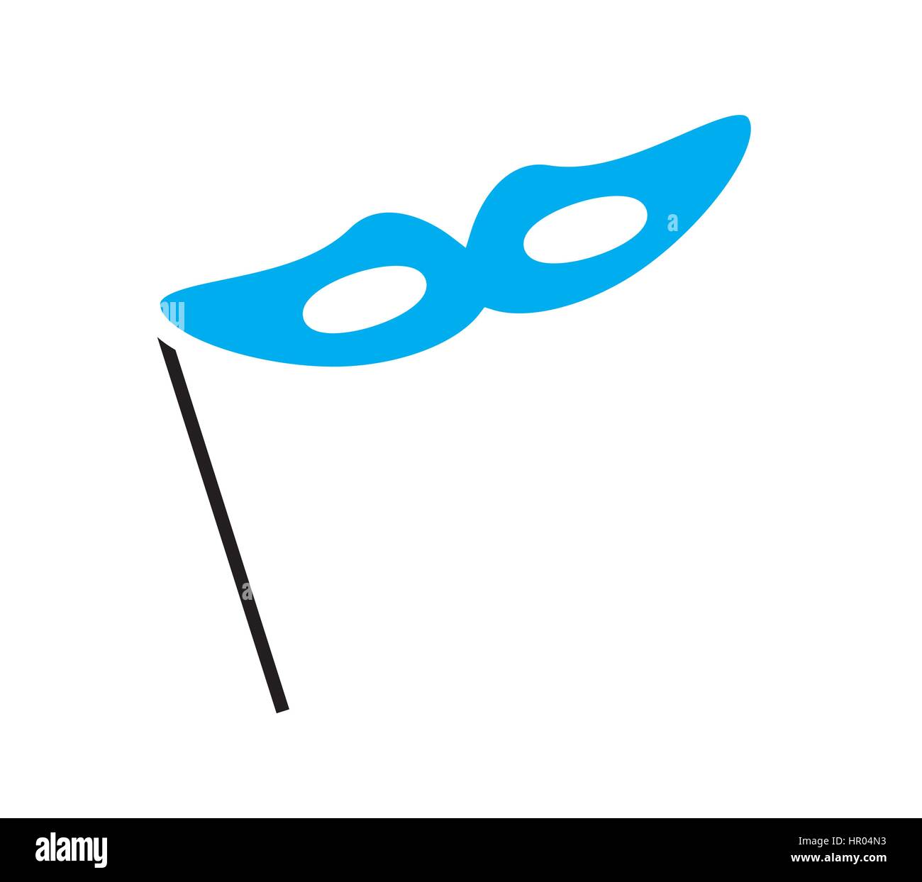 Fantasie Karneval Maske Symbol Vektor in weißen Hintergrund isoliert. Stock Vektor