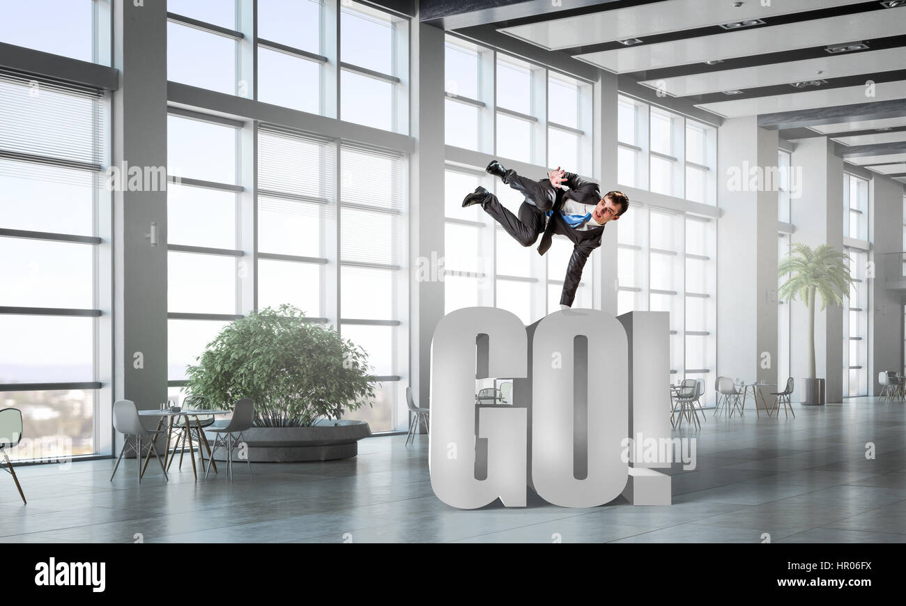 Hip Hop Geschäftsmann. Mixed-media Stockfoto