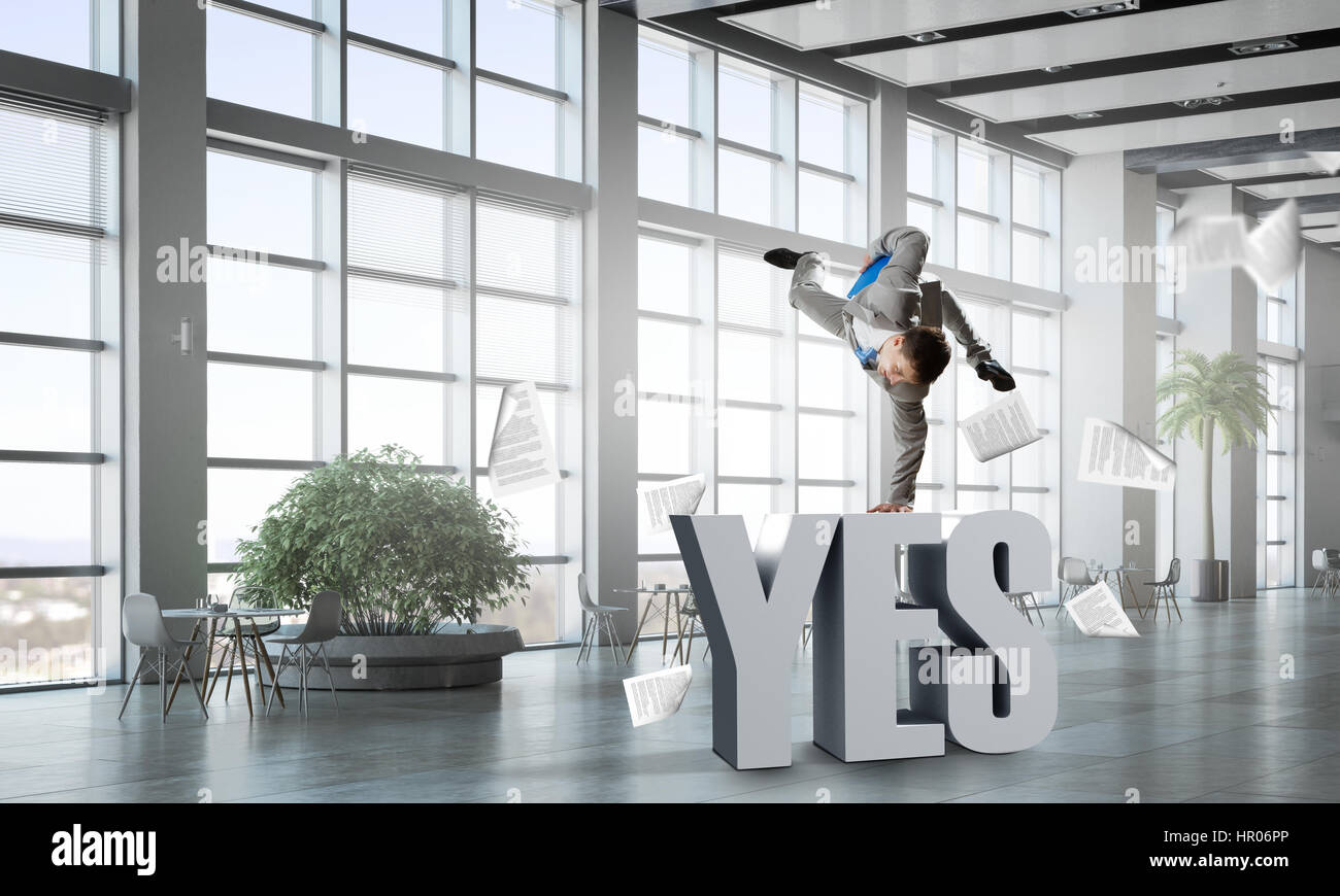 Hip Hop Geschäftsmann. Mixed-media Stockfoto