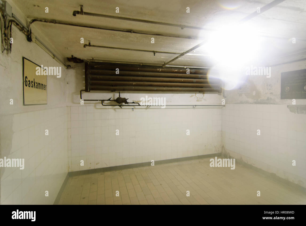 Mauthausen Konzentrationslager; Gaskammer, Donau, Oberösterreich, Oberösterreich, Österreich Stockfoto