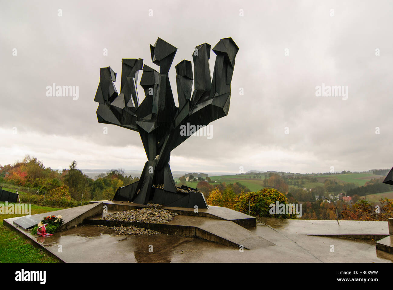 Mauthausen Konzentrationslager; Jüdisches Denkmal, Donau, Oberösterreich, Oberösterreich, Österreich Stockfoto