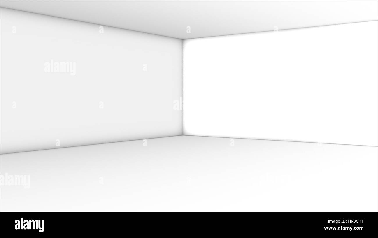 High-Definition leeren weißen Raum. 3D-Rendering Stockfoto