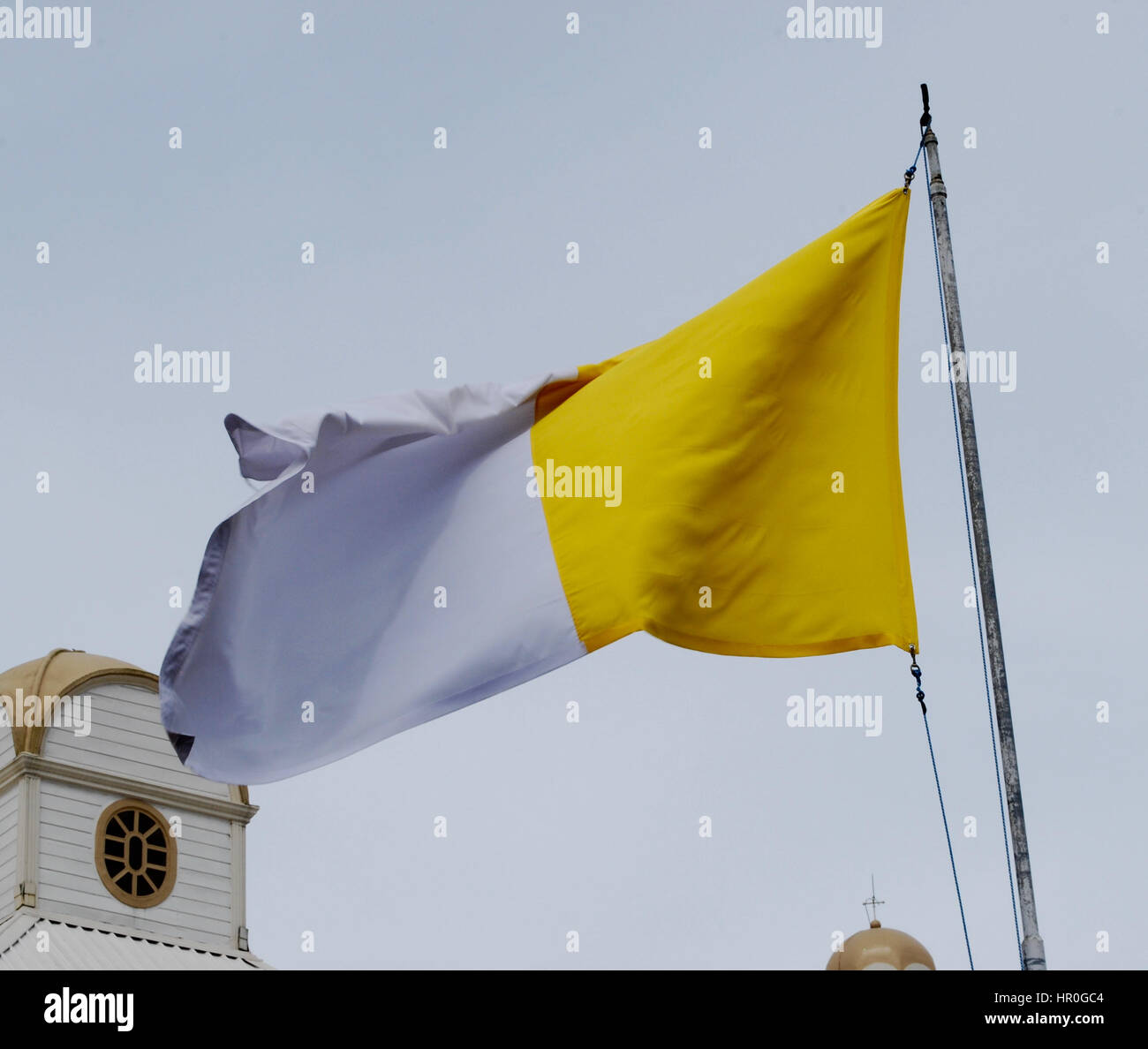 Flagge der Vatikanstadt Stockfoto