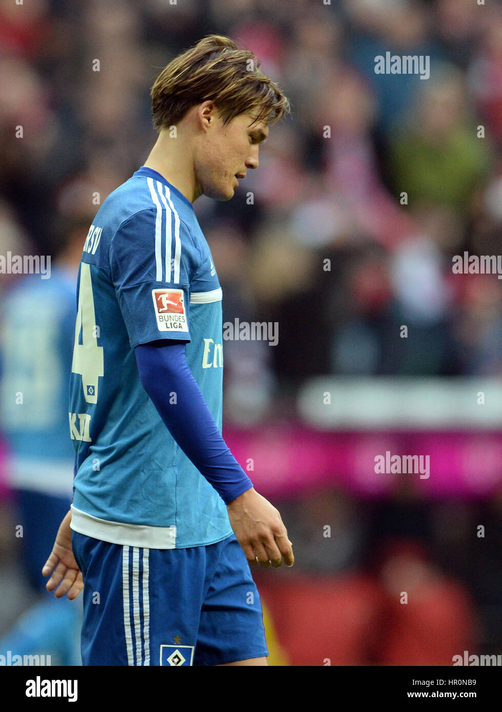 München, Deutschland. 25. Februar 2017. Hamburgs Gotoku Sakai ist