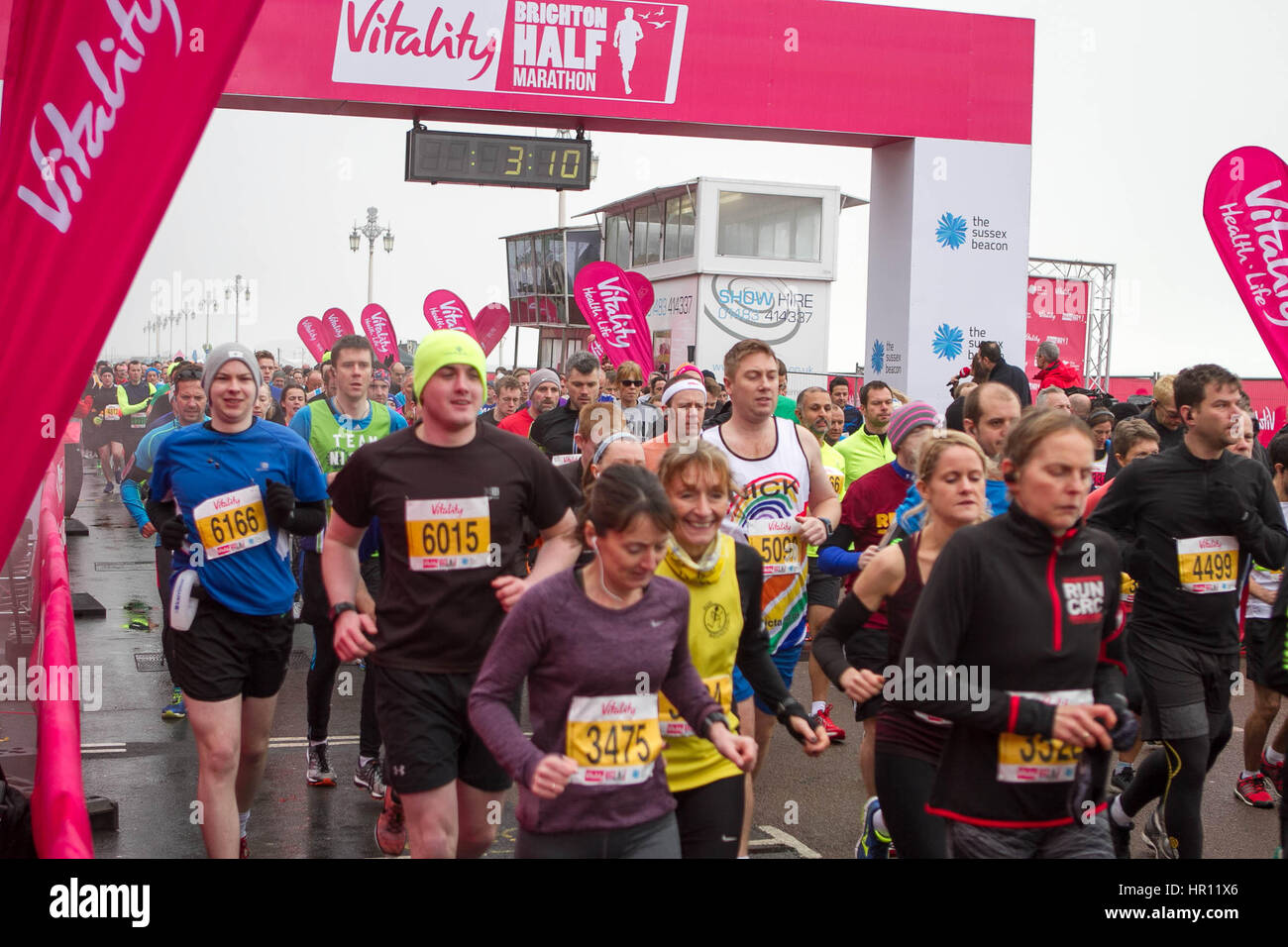 Brighton, UK. 26. Februar 2017. Vitalität-Halbmarathon statt in der Stadt Brighton, UK. 26. Februar 2017. Bildnachweis: Matt Duckett/ImagesLive/ZUMA Draht/Alamy Live-Nachrichten Stockfoto