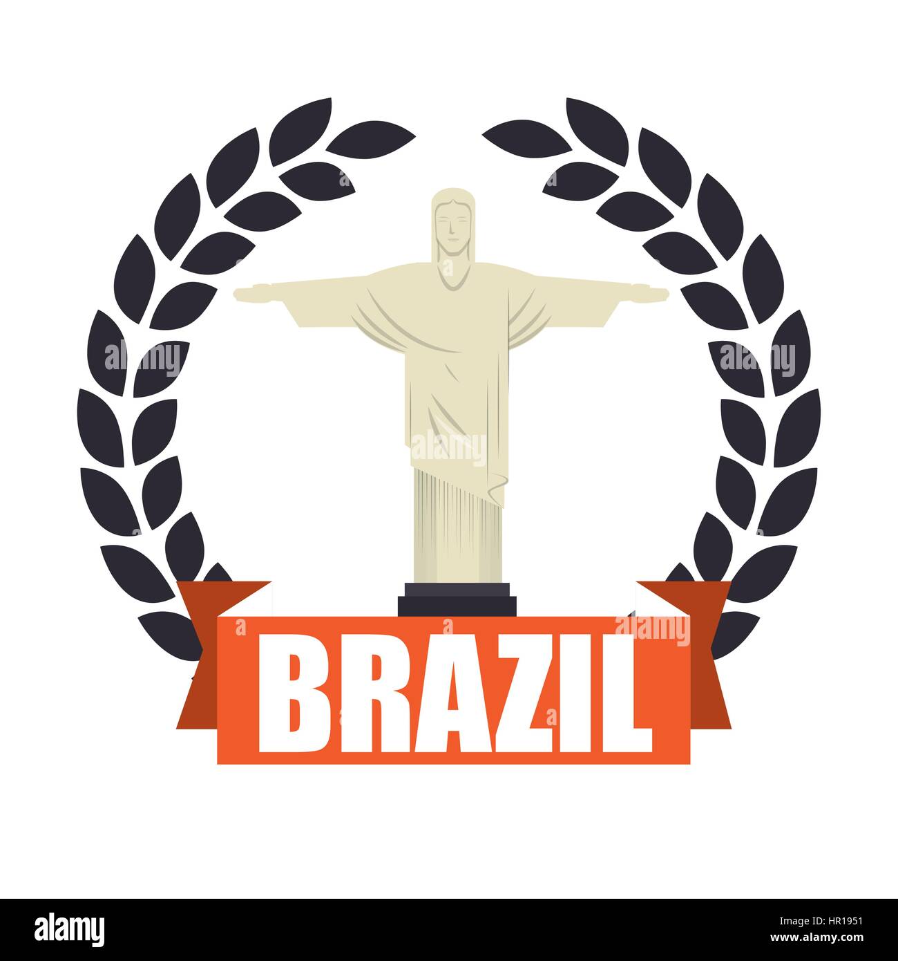 Christus-Corcovado Brasilien-Symbol Stock Vektor