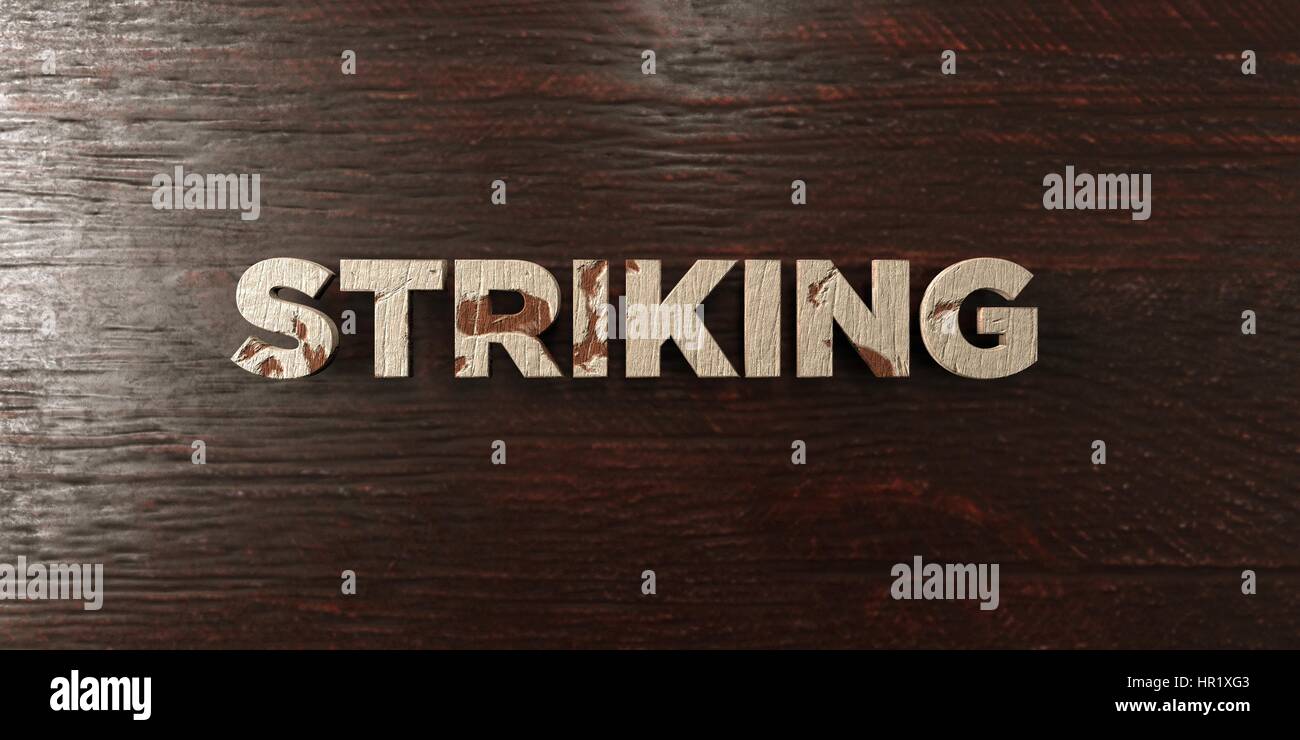 Markante - Grunge Holz Schlagzeile auf Ahorn - 3D gerenderten Lizenzgebühren frei Bild. Dieses Bild kann für eine Website für online-Banner-Werbung oder einen Druck verwendet werden Stockfoto