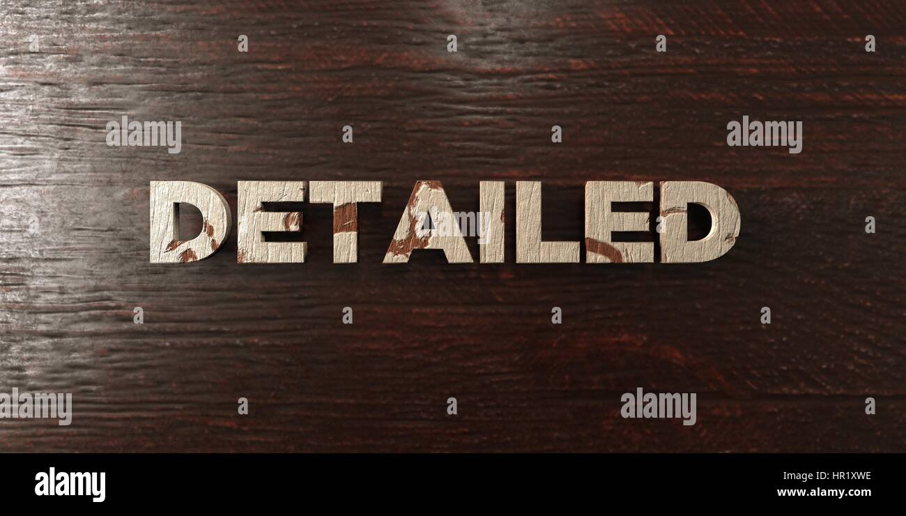 Detailliert - Grunge Holz Schlagzeile auf Ahorn - 3D gerenderten Lizenzgebühren freies Bild. Dieses Bild kann für eine Website für online-Banner-Werbung oder einen Druck verwendet werden Stockfoto