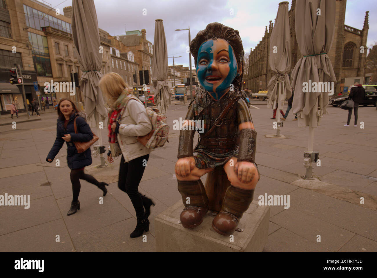 Edinburgh Princes street Gardens Fußgänger Fotografie Touristen zu Fuß Stockfoto