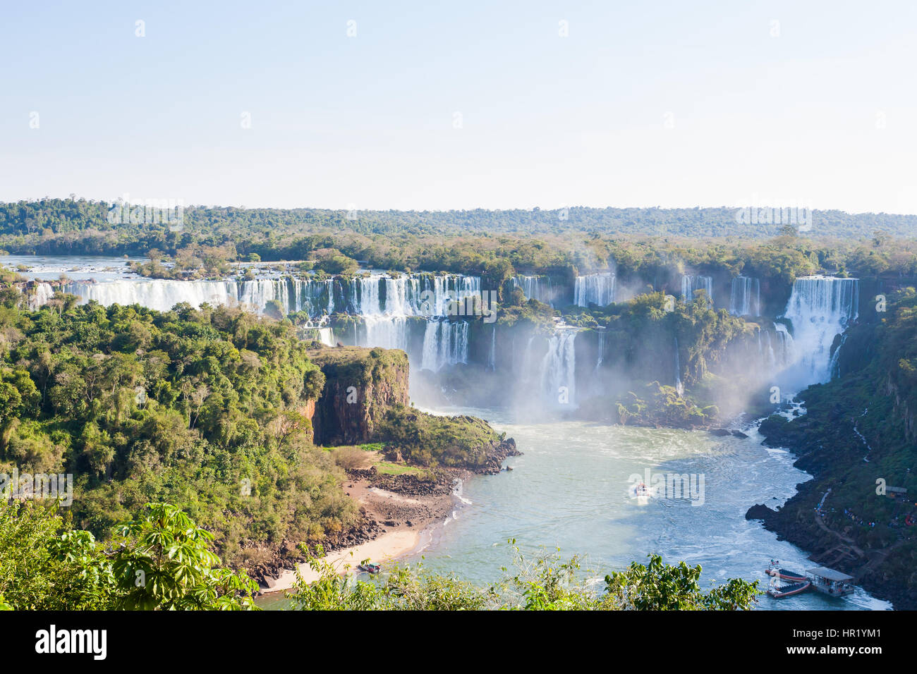 Landschaft von Iguazu fällt Nationalpark, Argentinien. UNESCO-Welterbe. Abenteuerreisen in Südamerika Stockfoto