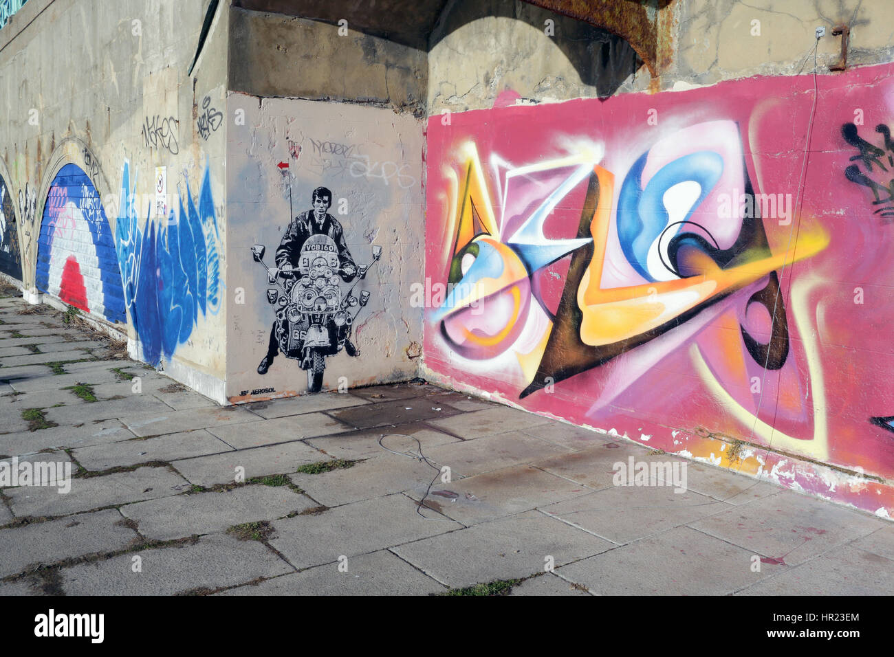 Quadrophenia Graffiti Brighton Stockfoto