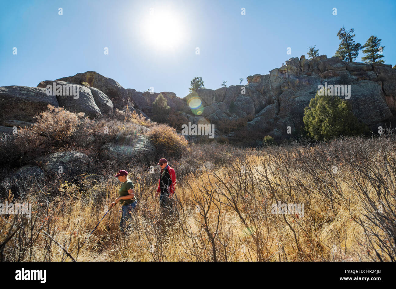 Wanderer im Penitente Canyon; Colorado; USA Stockfoto