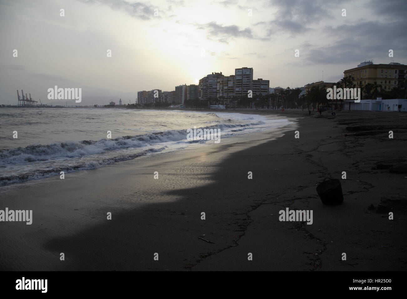 Strand von Málaga Stockfoto