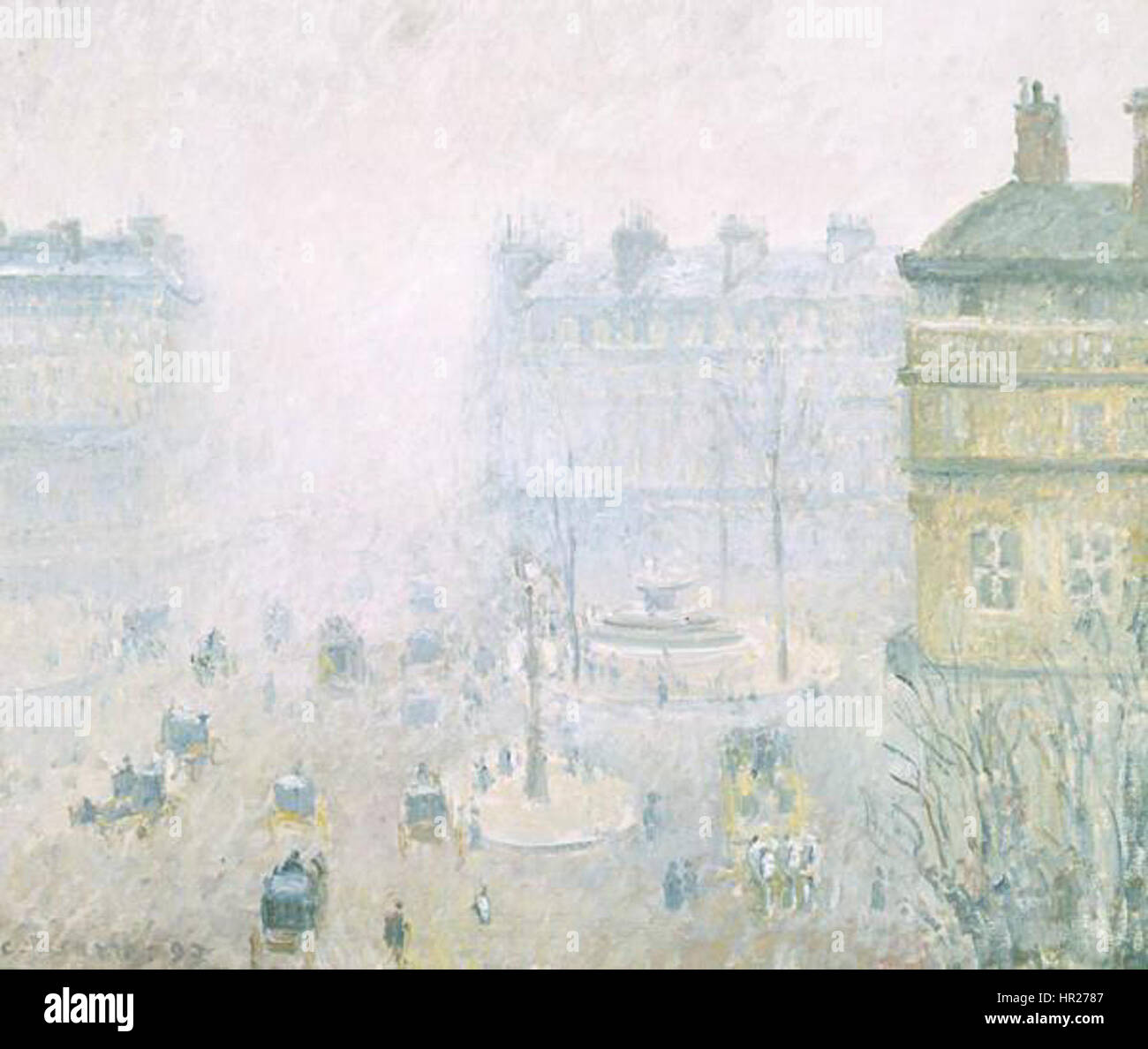 Pissarro Place du Theatre Francais Nebeleffekt DMA Stockfoto