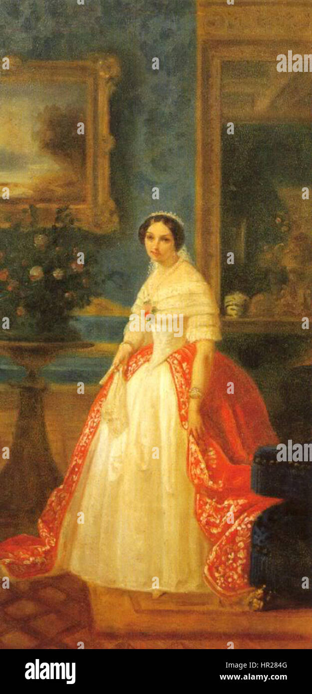 Malerei von Adelaide Erzherzogin von Österreich, Herzogin von Savoyen, Königin von Sardinien Stockfoto