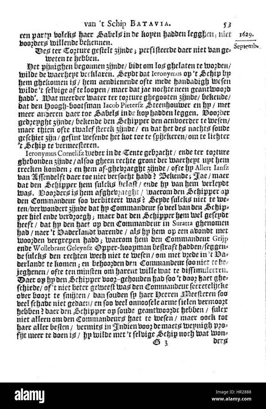 Ongeluckige Voyagie Vant Schip Batavia (Seite 53) Stockfoto