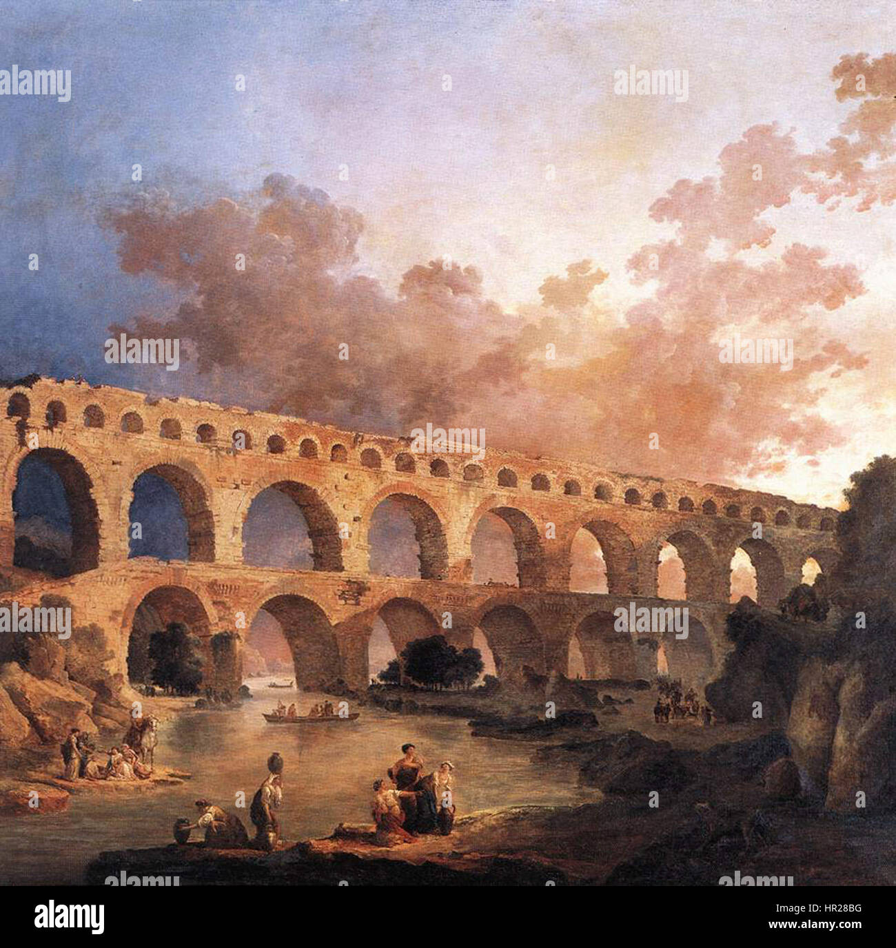 Pont-du-Gard-Hubert-Robert-1786 Stockfoto