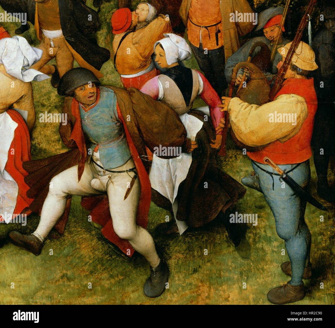 Pieter Bruegel de Oude - De Bruiloft Dans (Detroit) detail1 Stockfoto