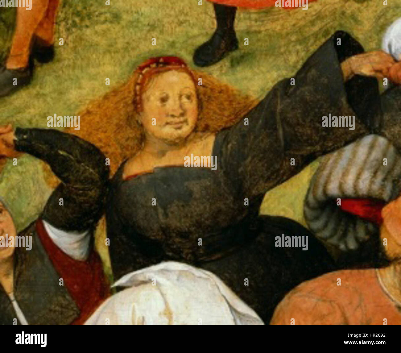 Pieter Bruegel de Oude - De Bruiloft Dans (Detroit) detail3 Stockfoto