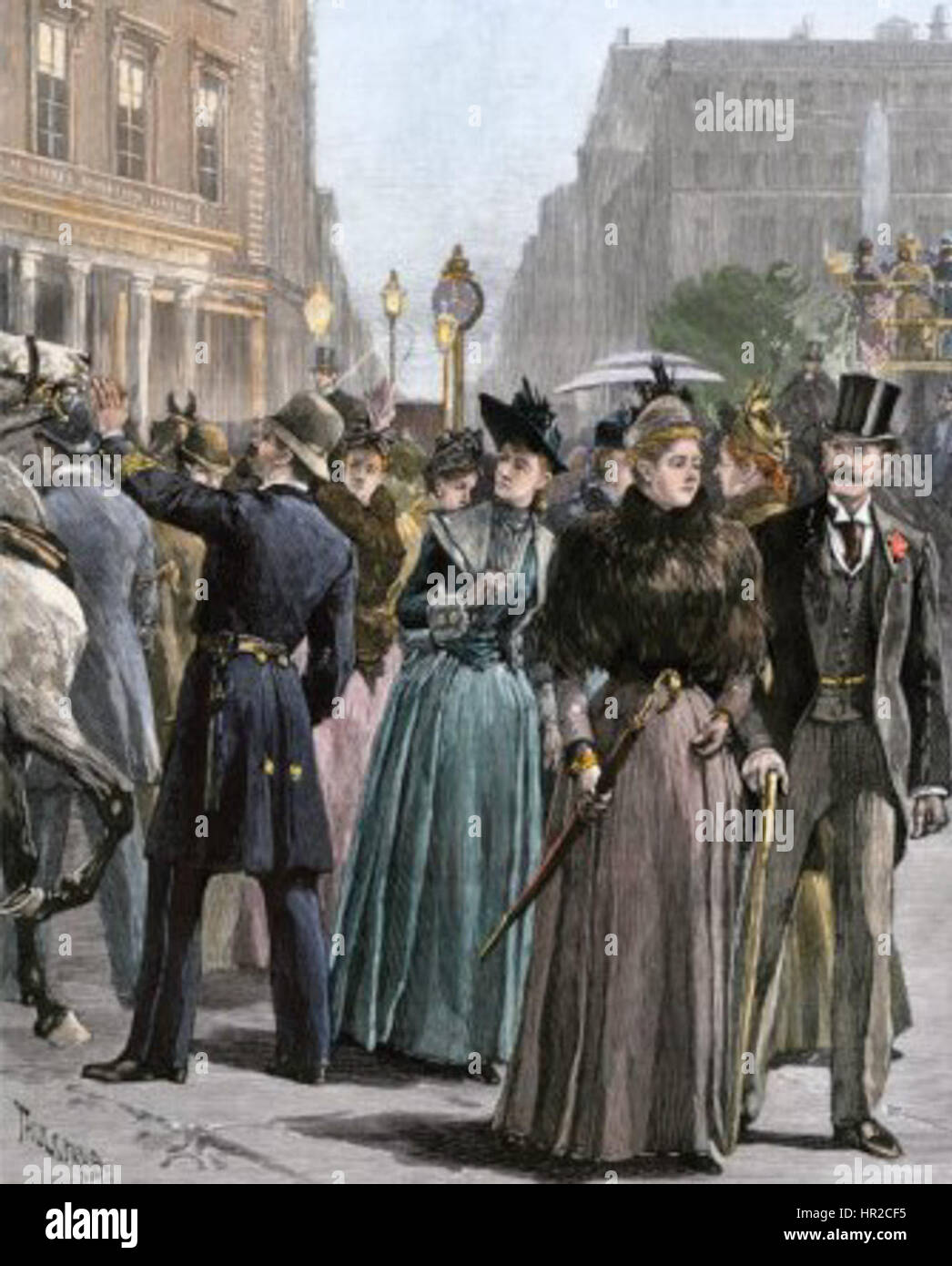 New York Broadway und Madison Square 1880 Stockfoto