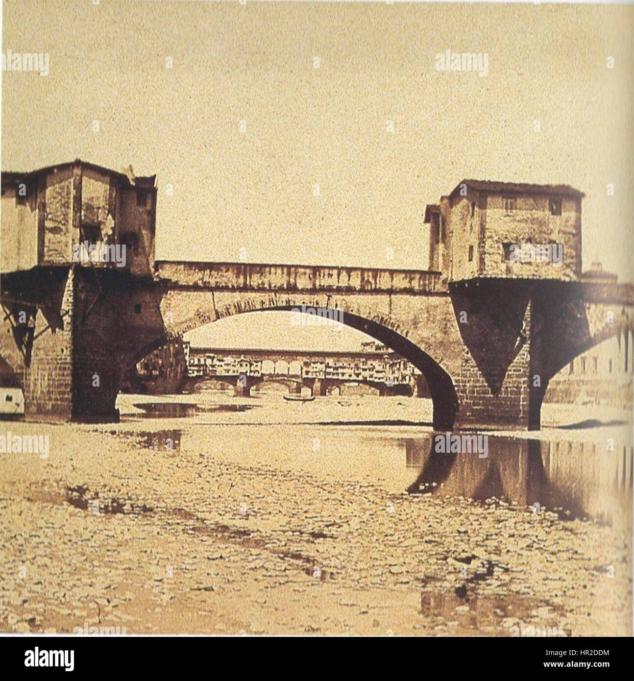 Ponte Alle Grazie, 1860er Jahre Stockfoto