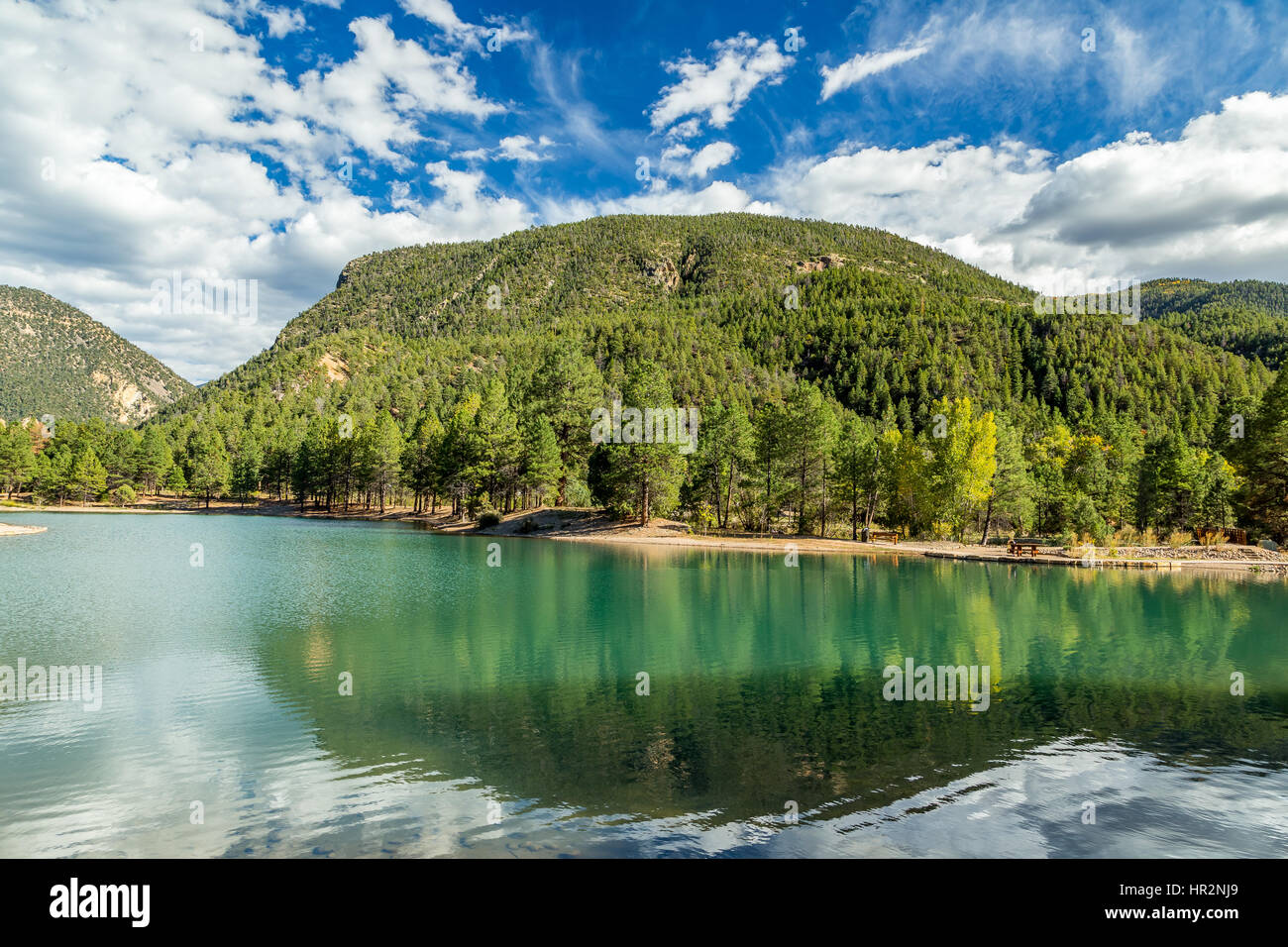 Die verzauberte Kreis Scenic Byway ist ein 84 Meile New Mexico Scenic Byway und National Forest Scenic Byway um Wheeler Berg befindet sich im nördlichen N Stockfoto
