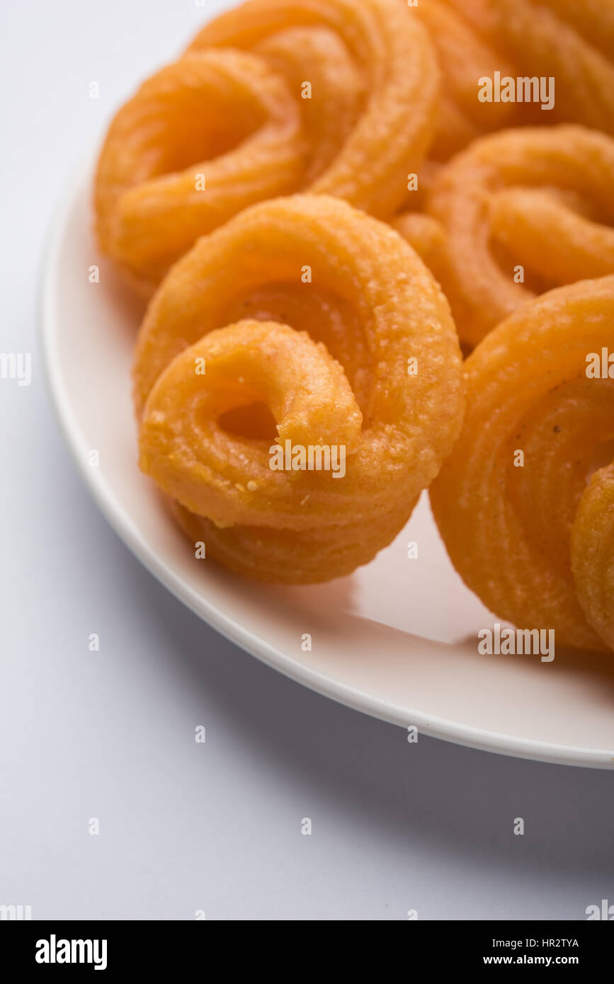 süße Paneer Jalebi oder Imarati, Diwali sweet Stockfoto