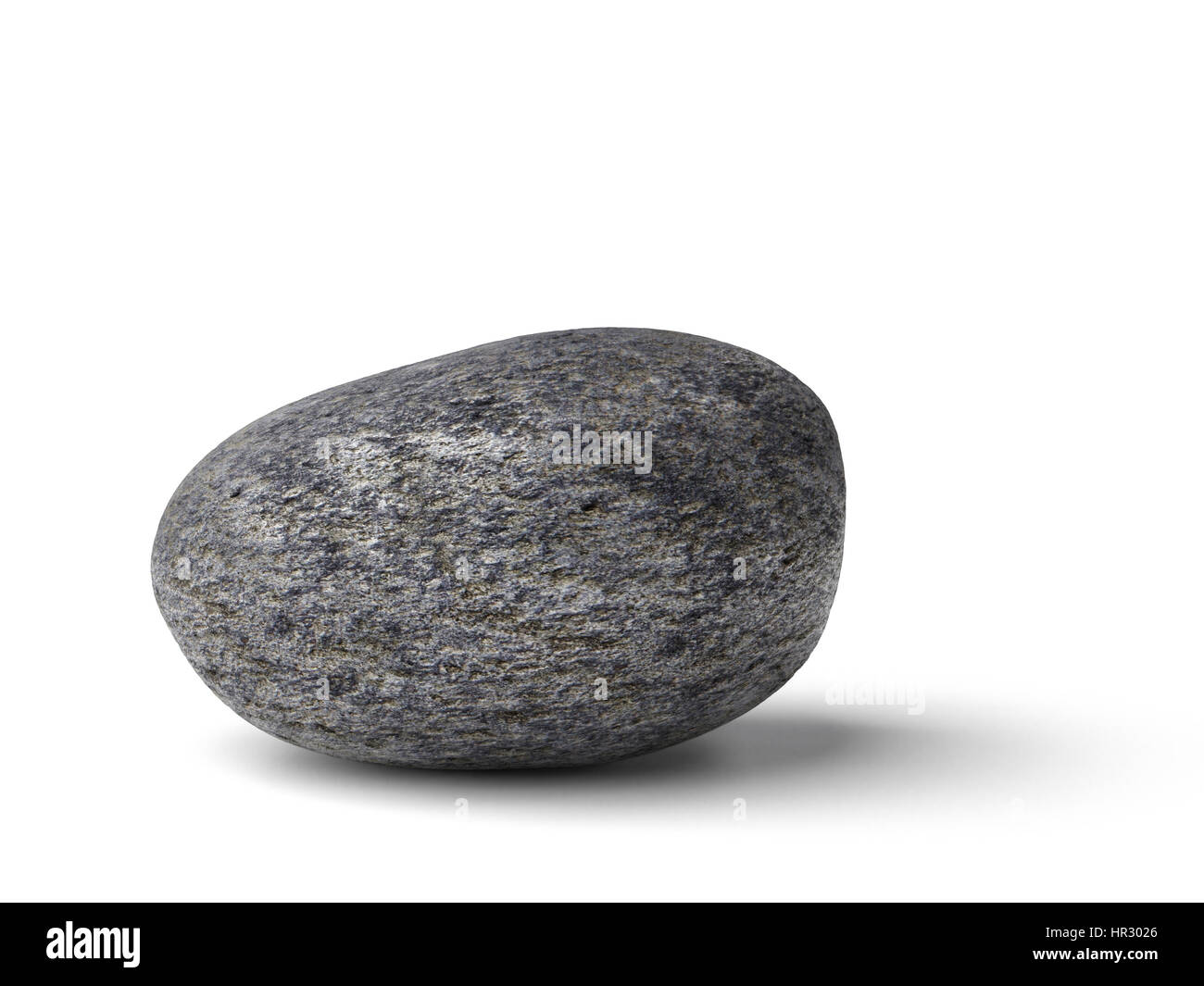 grauer Naturstein isoliert auf weißem Hintergrund Stockfoto